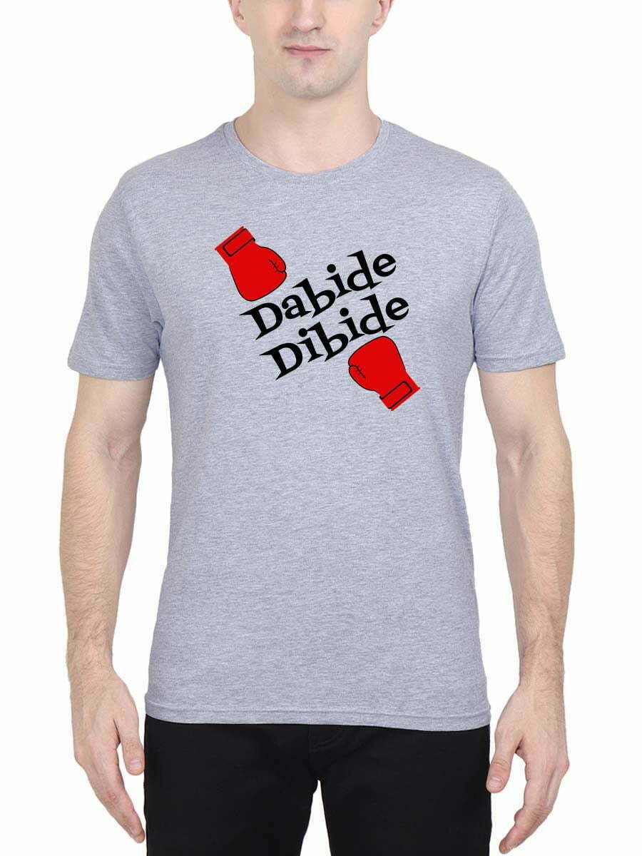 Dabide Dibide GreyMelange Men Half Sleeve NBK T-Shirt