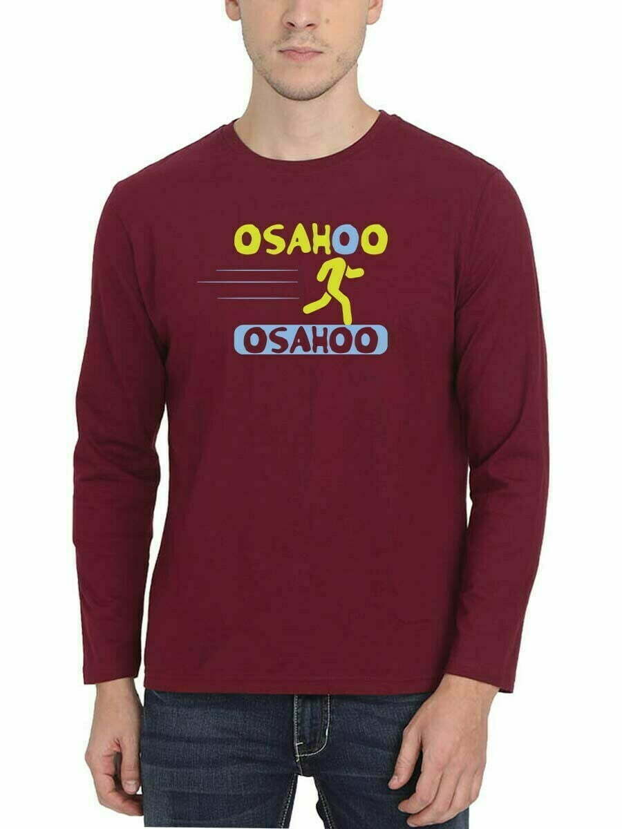 Osahoo Osahoo Run - Telugu Maroon T-Shirt