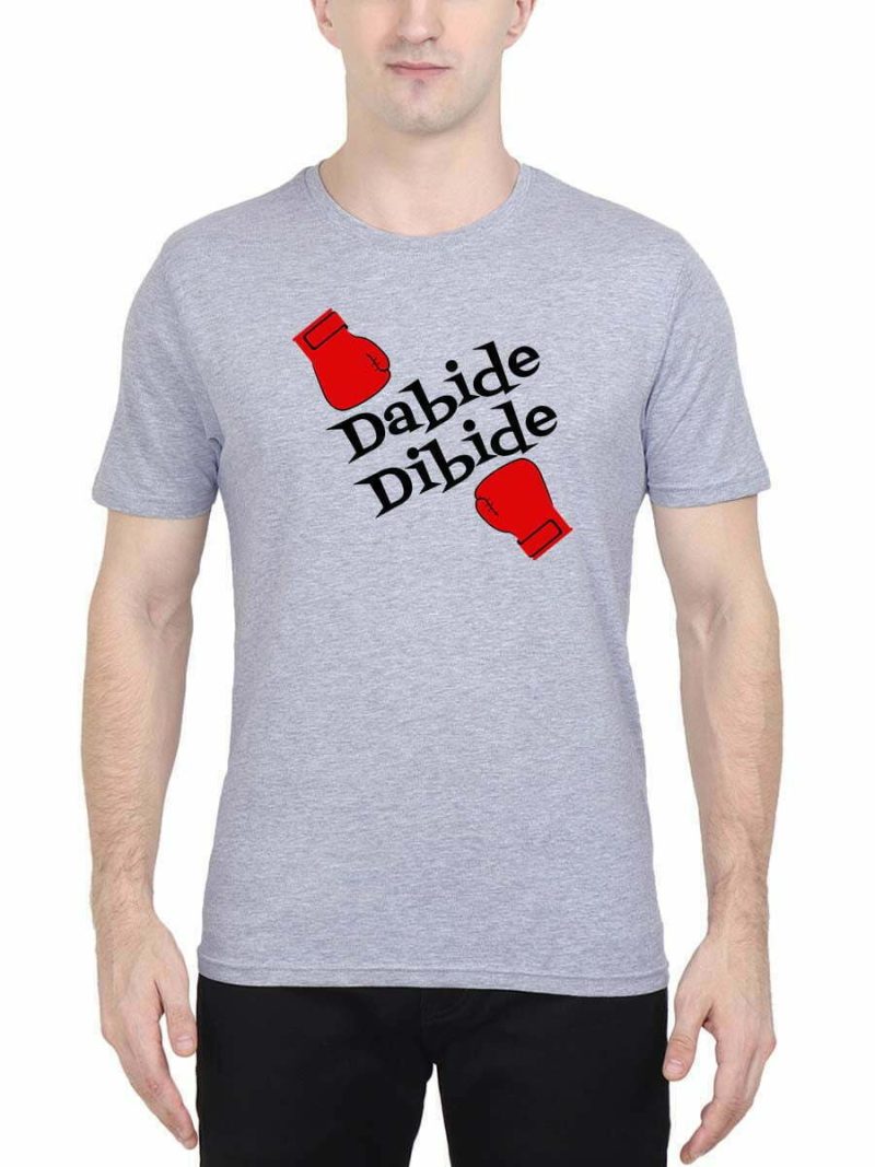 Dabide Dibide GreyMelange Men Half Sleeve NBK T-Shirt