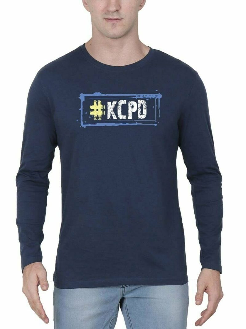 KCPD Navy Blue Men Half Sleeve T-Shirt